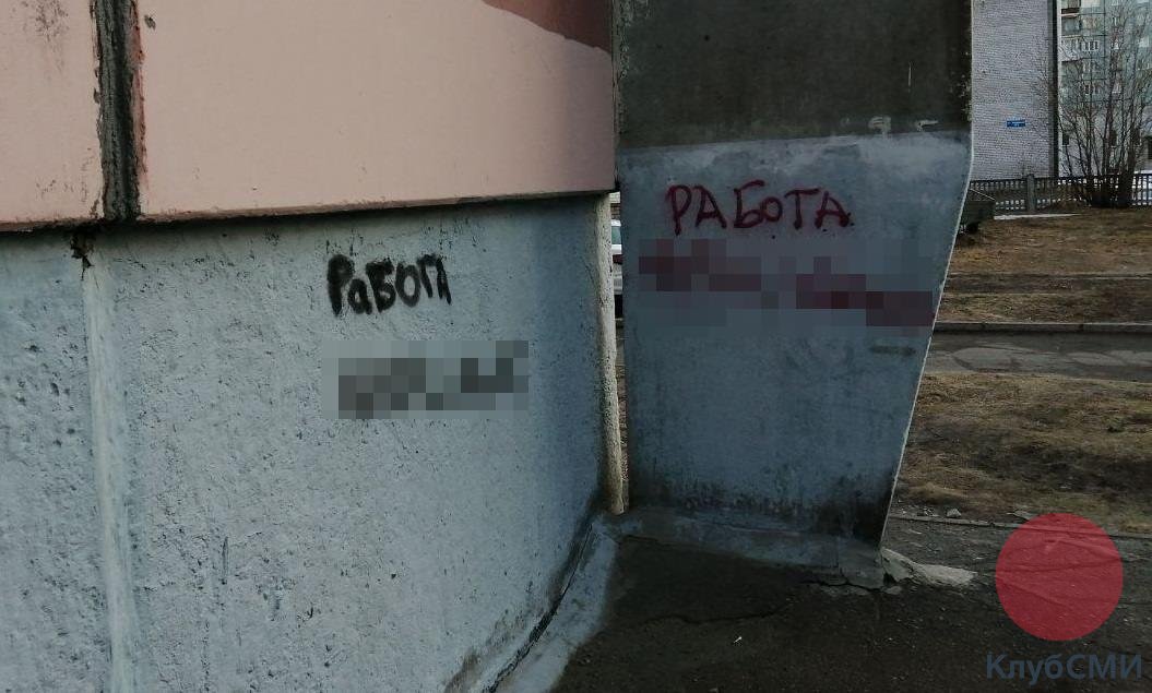 В Северодвинске десятки домов изуродованы предложениями о сомнительной работе