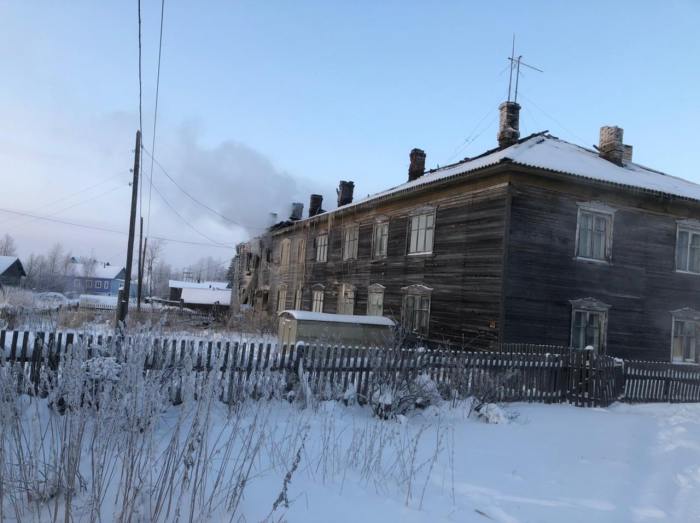 Ночью в селе Ломоносово горел жилой дом