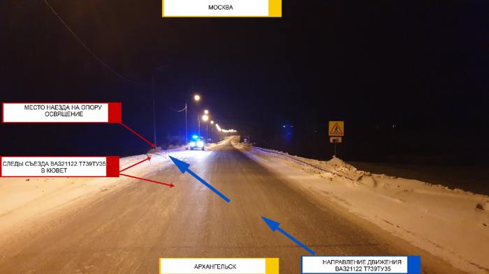 На федеральной трассе пьяный водитель улетел в кювет