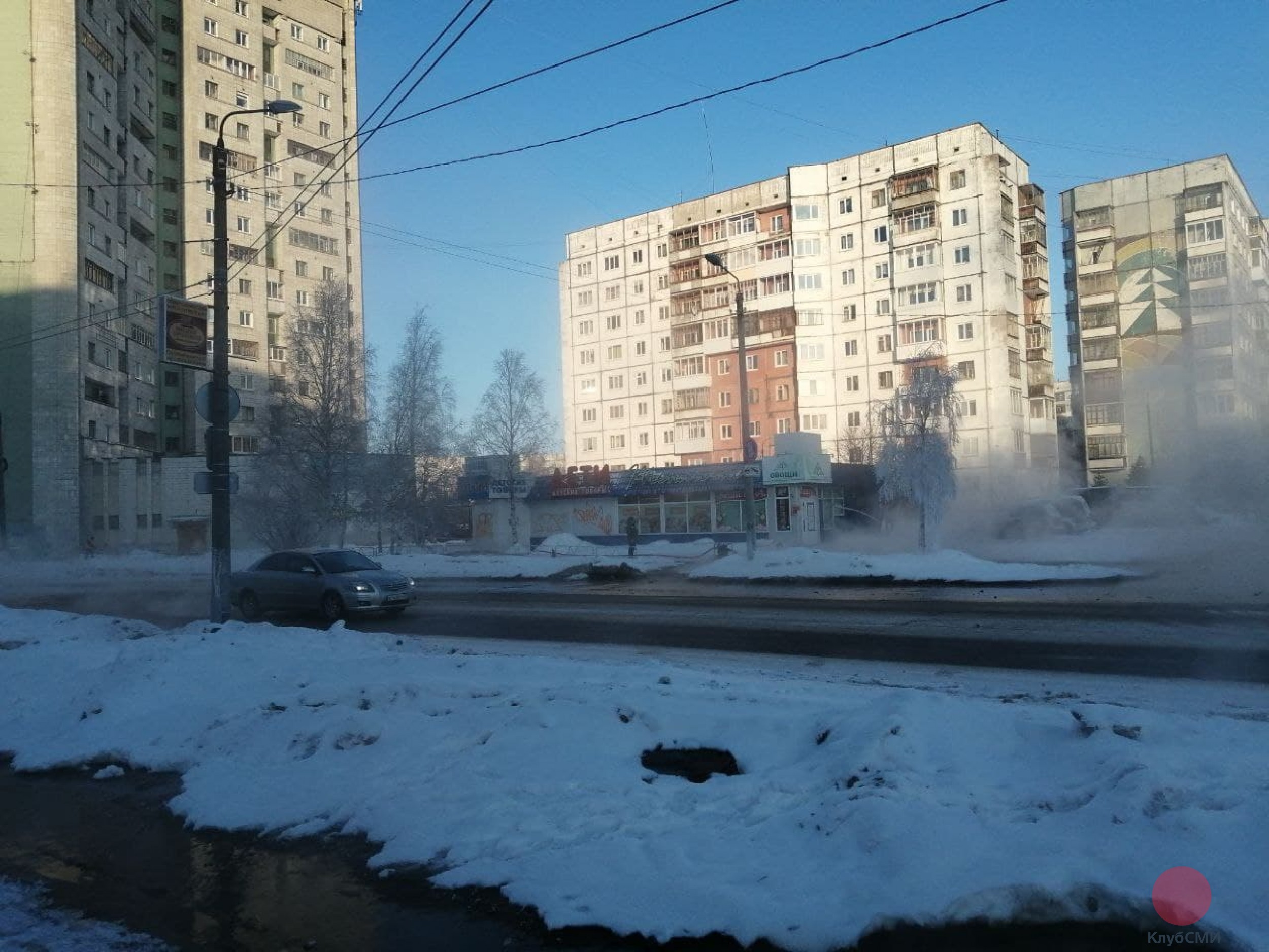 Улица Ломоносова Северодвинск зима. Коммунальные техника Северодвинск. Коммунальная авария в Обнинске зимой. Северодвинск жесть у спутника.