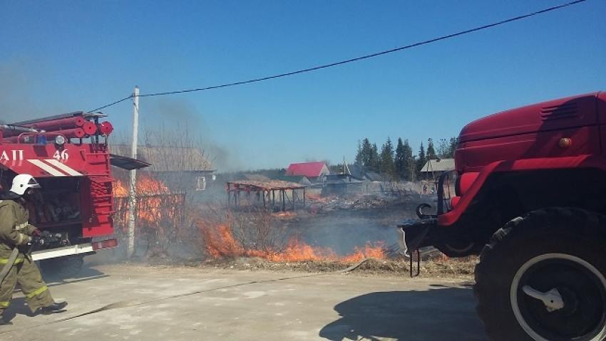 За сутки в Поморье зафиксировано девять случаев загорания травы