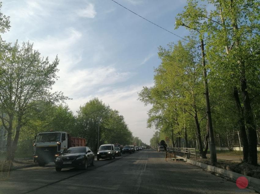 В Северодвинске из-за ремонта пр. Труда образовалась автомобильная пробка