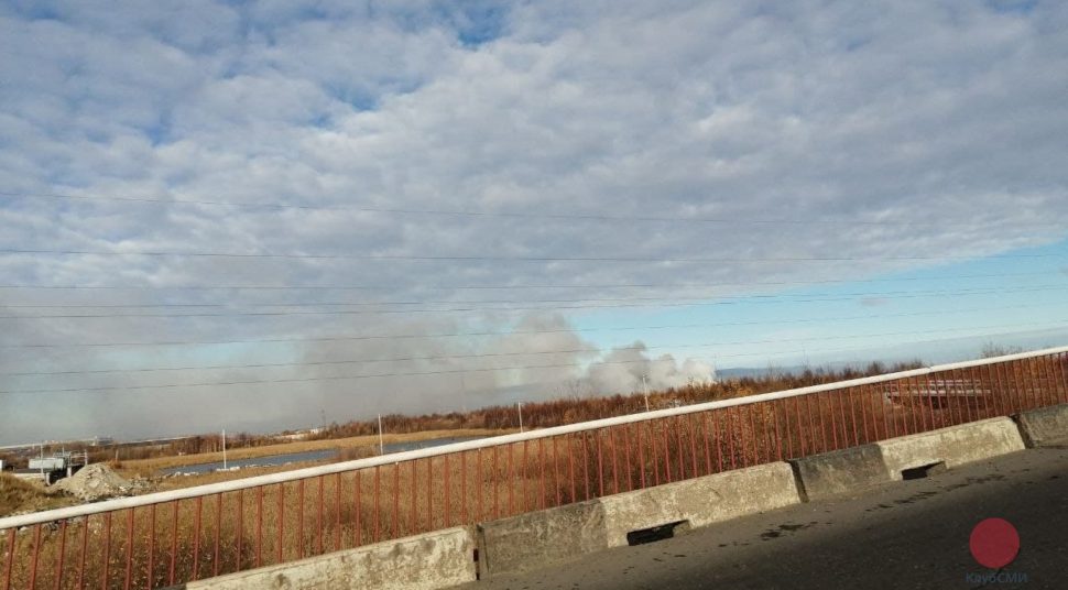 В Северодвинске горит городская свалка