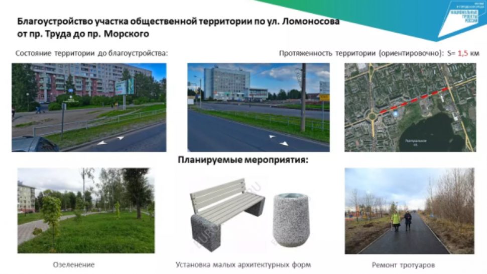 Жители Северодвинска голосуют за благоустройство улицы Ломоносова