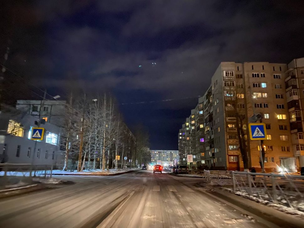 В Северодвинске улица Трухинова погрузилась во тьму