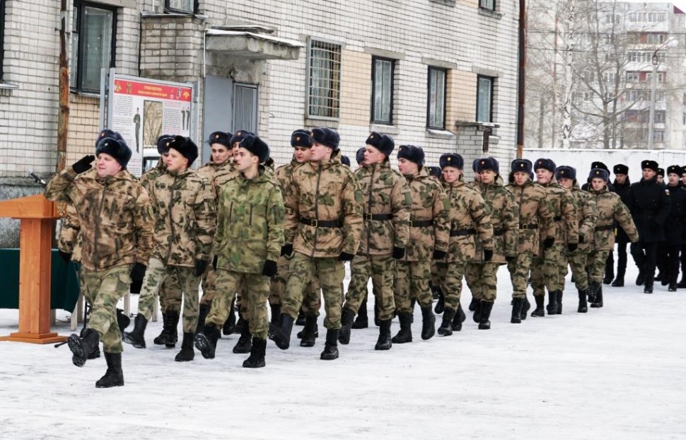 Архангельские призывники отправились служить в воинскую часть Северо-Западного округа Росгвардии