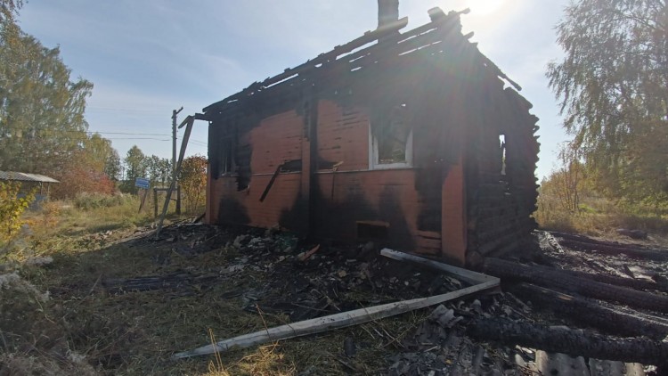 В деревне Теребино пожар унес жизнь местного жителя